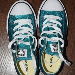 Converse low Rubber Blue glitter Sz. 13